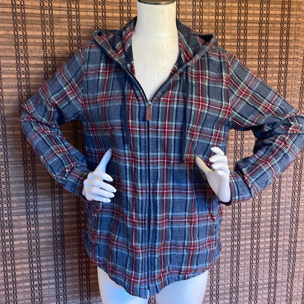 L.L. Bean flannel hoodie shacket